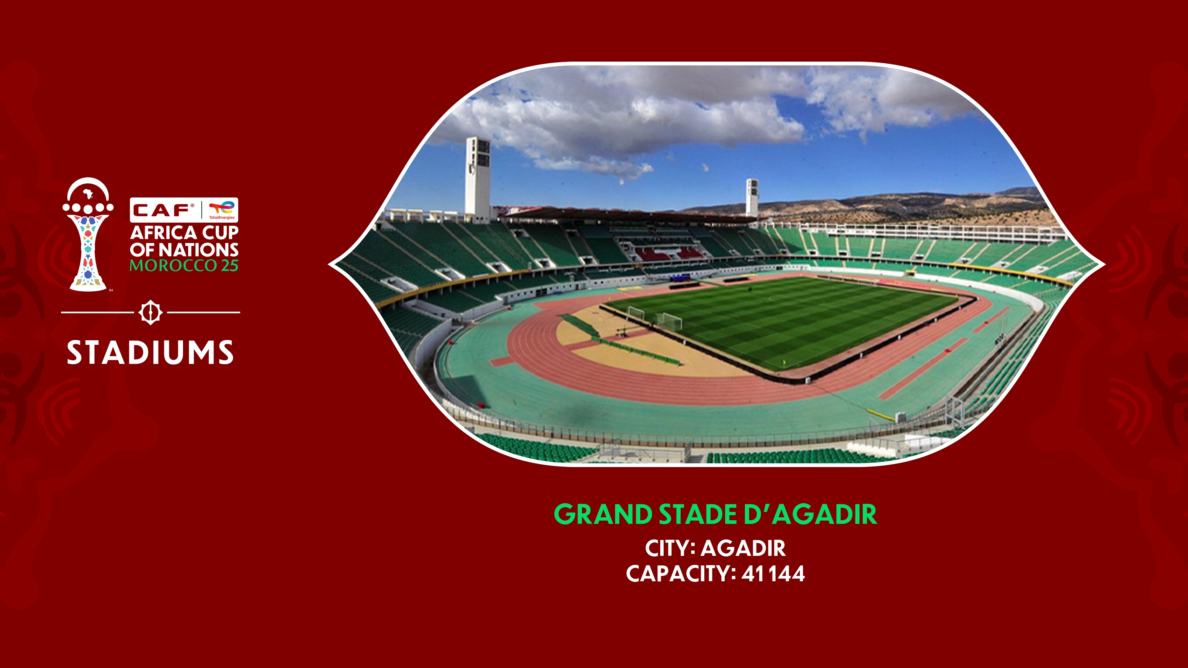 🏆 CAN 2025 à Agadir : Programme complet des matchs au Grand Stade d’Agadir