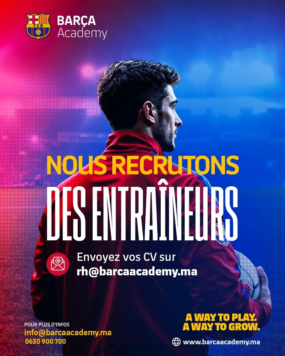 Envie d’entraîner les stars de demain ? L’Académie du FC Barcelone recrute à Rabat